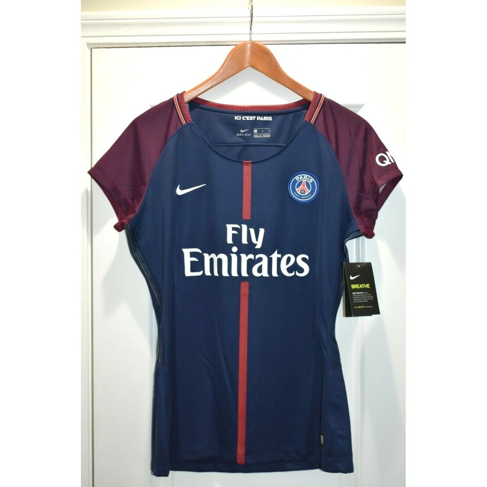 Nike PSG Paris Saint-Germain 2017 2018 Home Soccer Jersey Womens L 854702-410